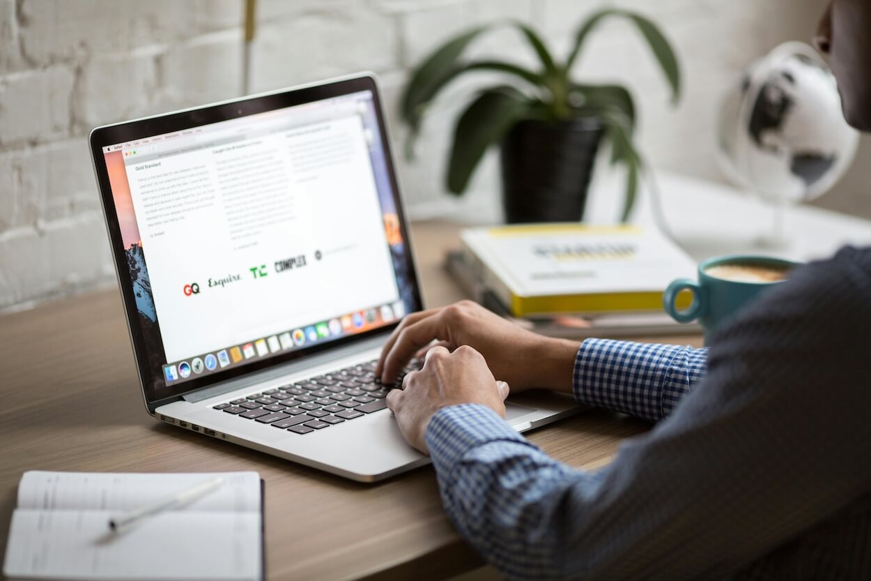 Image of a blog on a laptop