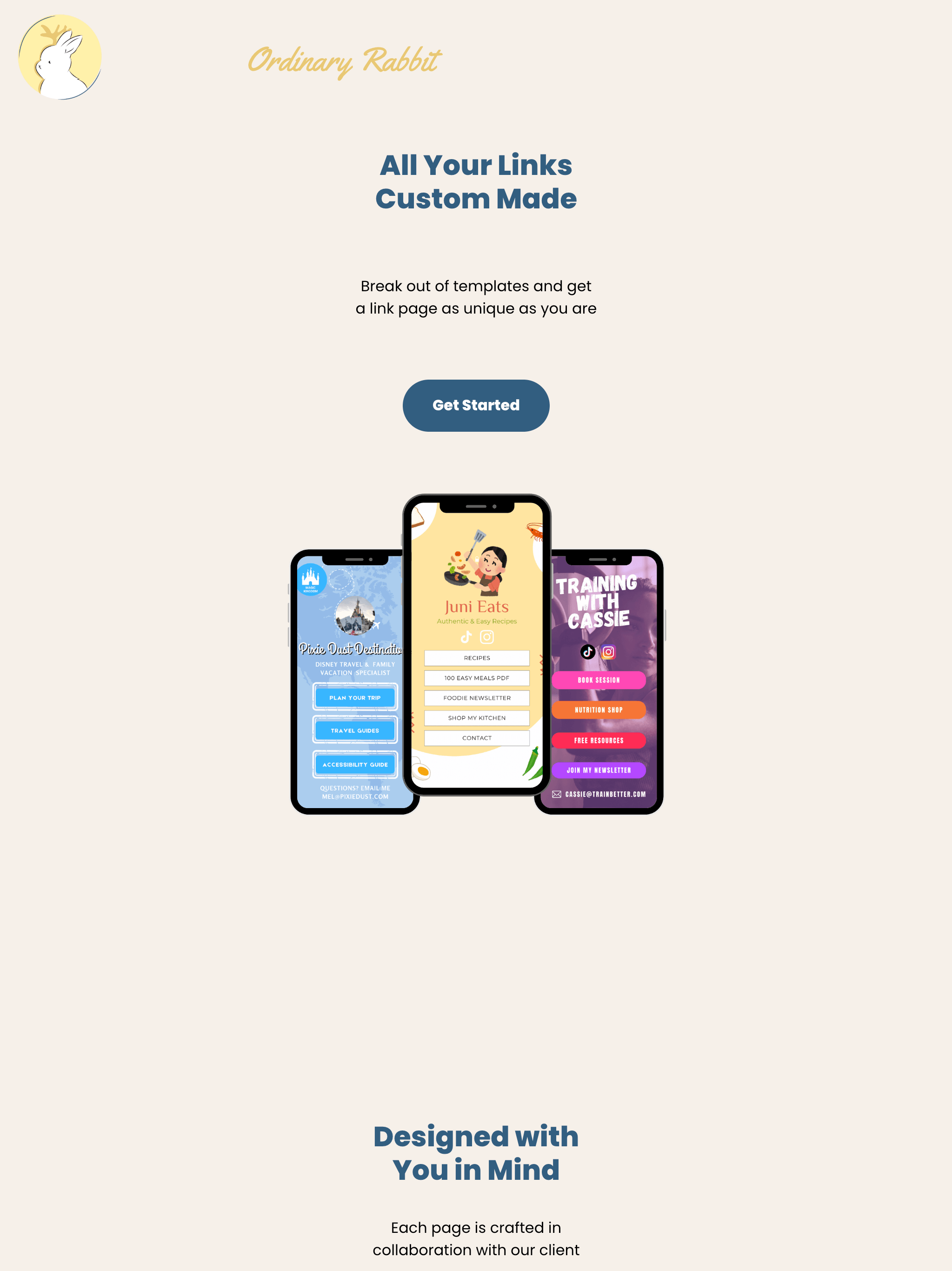 Picture of the MyLinkBio website