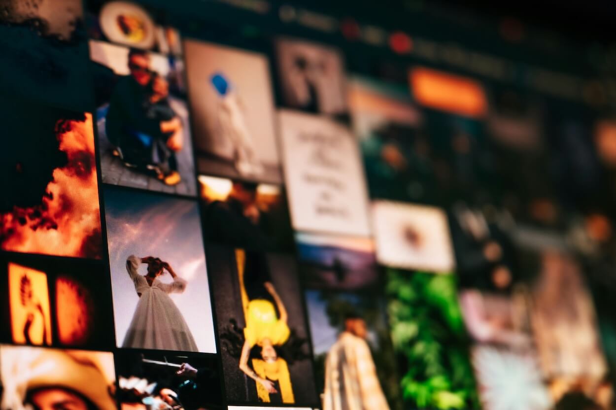 Image of a collage of other images representing an artist's portfolio